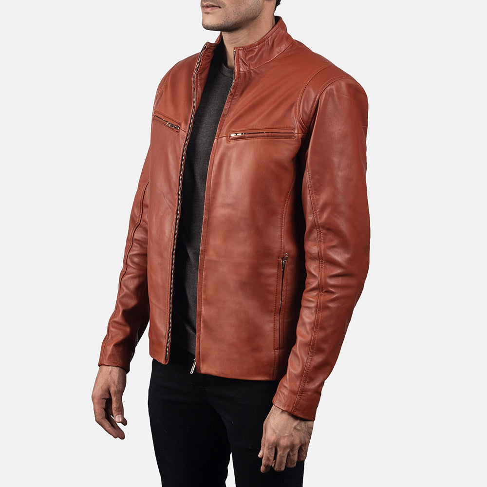 Ionic Blusão Biker de Couro para Homem – alternate product view 2