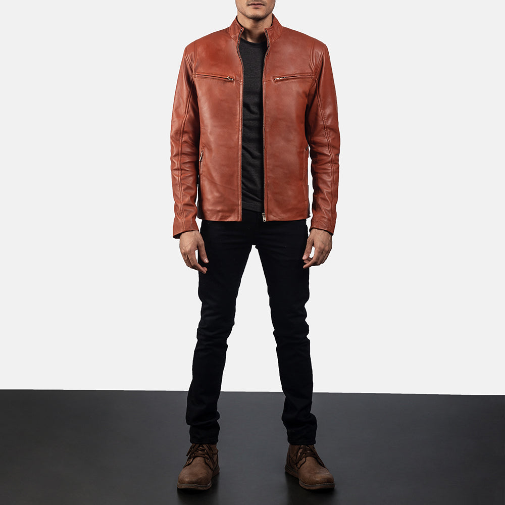 Ionic Blusão Biker de Couro para Homem – alternate product view 3