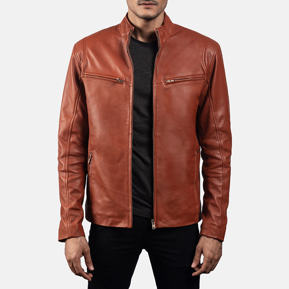 Ionic Blusão Biker de Couro para Homem – alternate product view 4