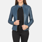 Kelsee Blusão Biker de Couro para Mulher – alternate product view 1