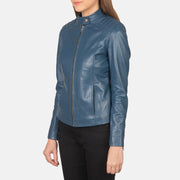 Kelsee Blusão Biker de Couro para Mulher – alternate product view 2