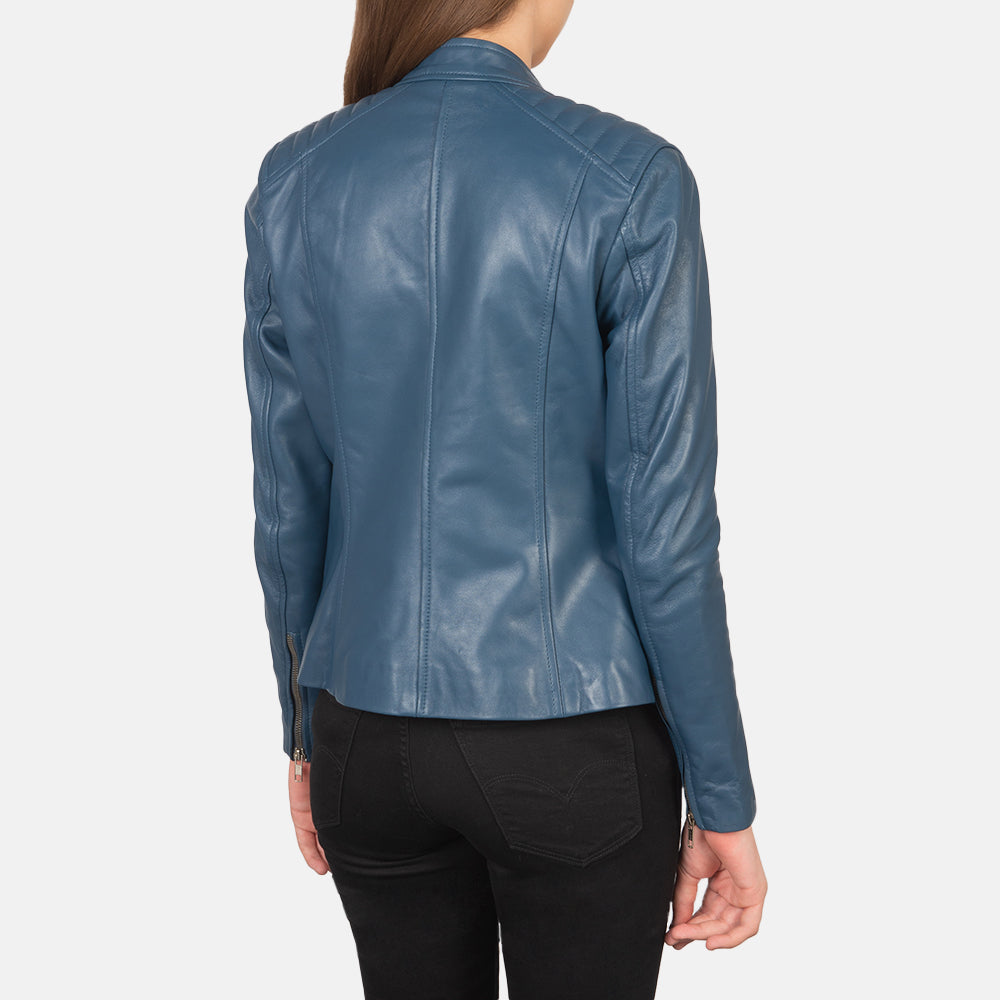 Kelsee Blusão Biker de Couro para Mulher – alternate product view 5
