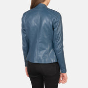 Kelsee Blusão Biker de Couro para Mulher – alternate product view 5
