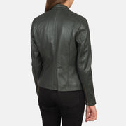 Kelsee Blusão Biker de Couro para Mulher – alternate product view 5