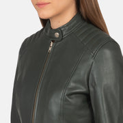 Kelsee Blusão Biker de Couro para Mulher – alternate product view 6
