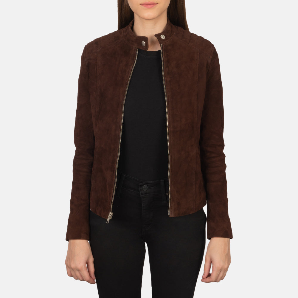 Kelsee Blusão Biker de Couro para Mulher – alternate product view 1
