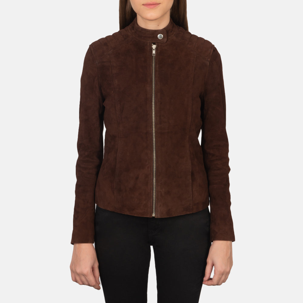 Kelsee Blusão Biker de Couro para Mulher – alternate product view 4