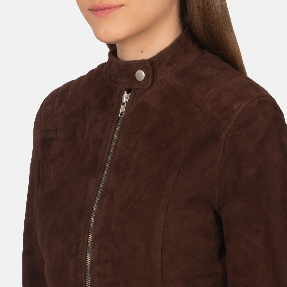 Kelsee Blusão Biker de Couro para Mulher – alternate product view 6