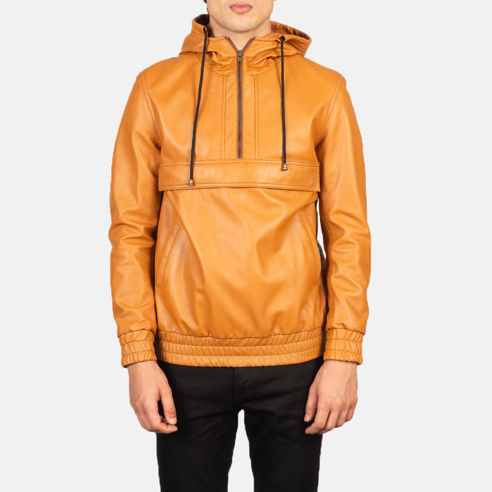 Kenton Hooded Blusão de Couro para Homem – alternate product view 1