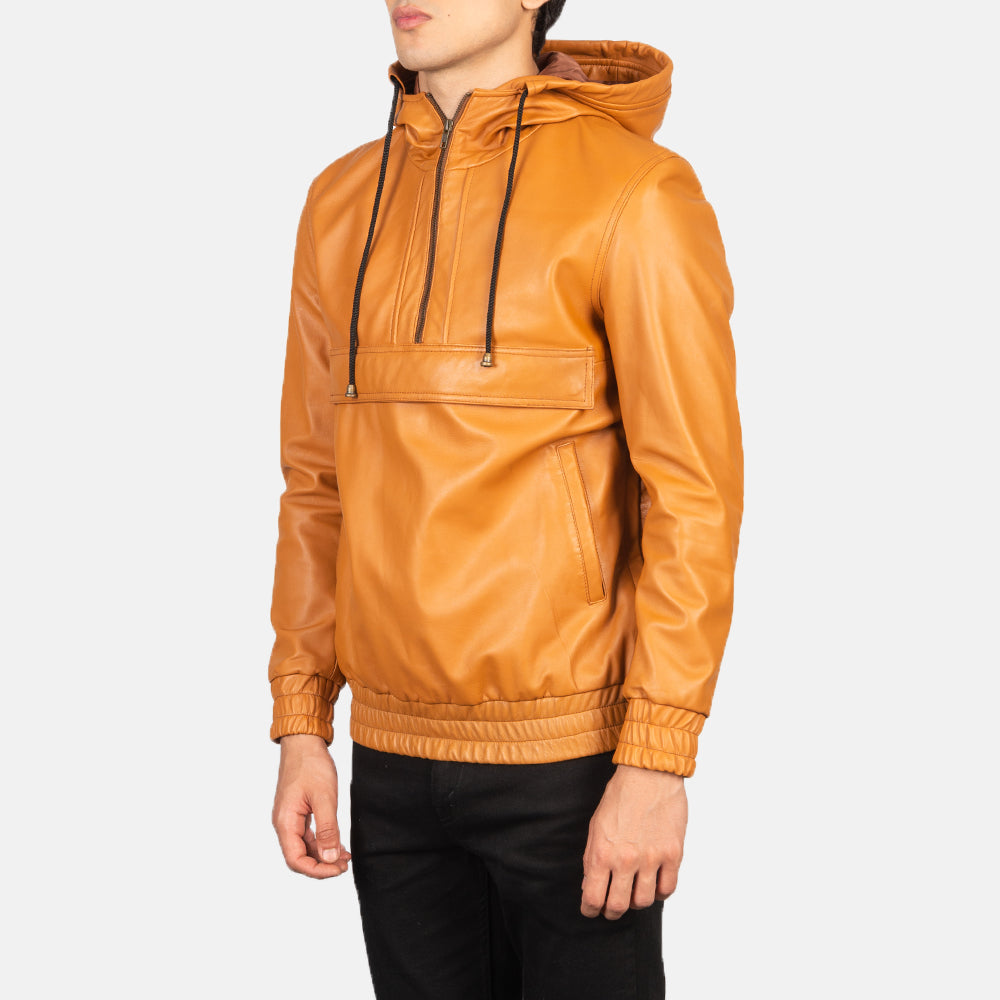 Kenton Hooded Blusão de Couro para Homem – alternate product view 2