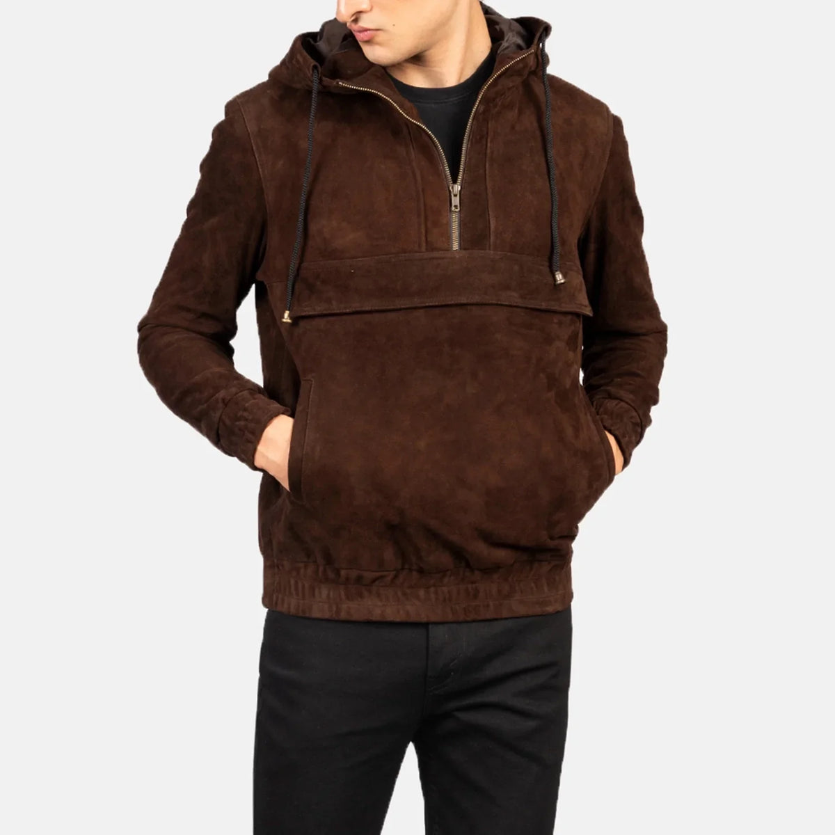 Kenton Hooded Blusão de Couro para Homem – alternate product view 1