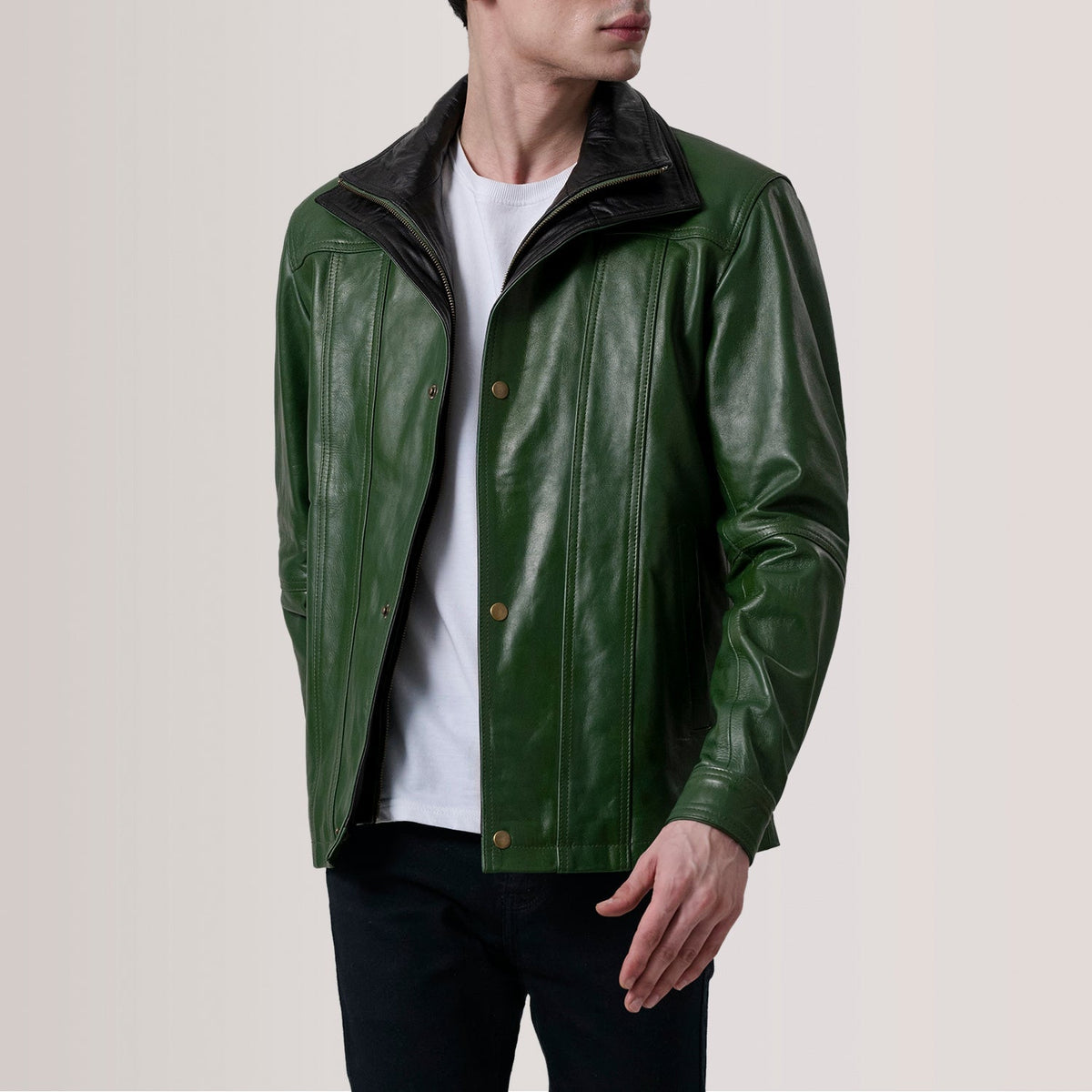 Klen Blusão de Couro para Homem – alternate product view 1