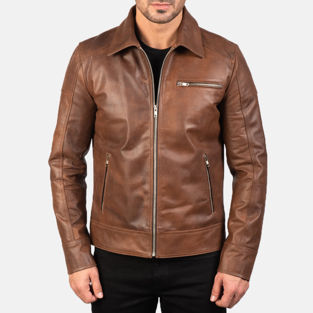 
Lavendard Jaqueta Biker de Couro para Homem – alternate product view 3