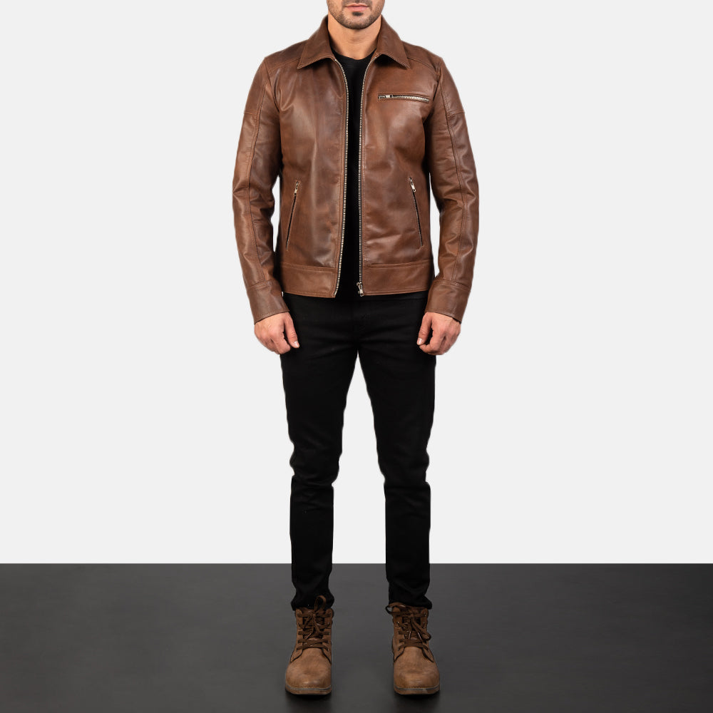 
Lavendard Jaqueta Biker de Couro para Homem – alternate product view 4