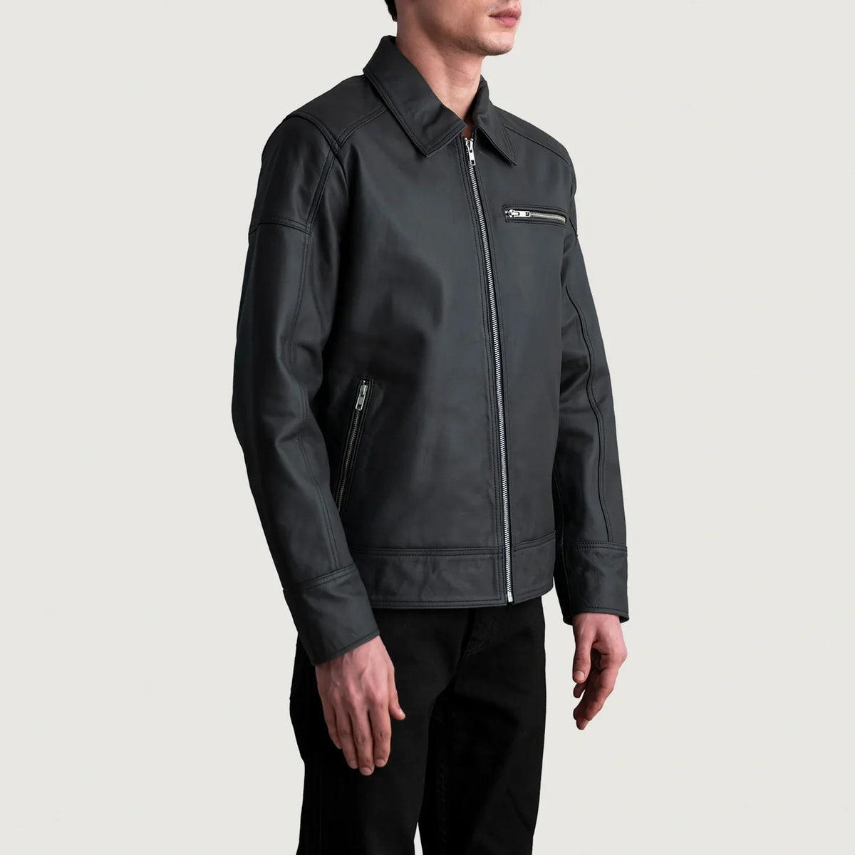
Lavendard Jaqueta Biker de Couro para Homem – alternate product view 2