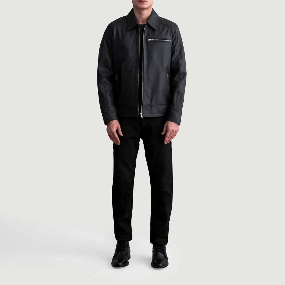 
Lavendard Jaqueta Biker de Couro para Homem – alternate product view 4