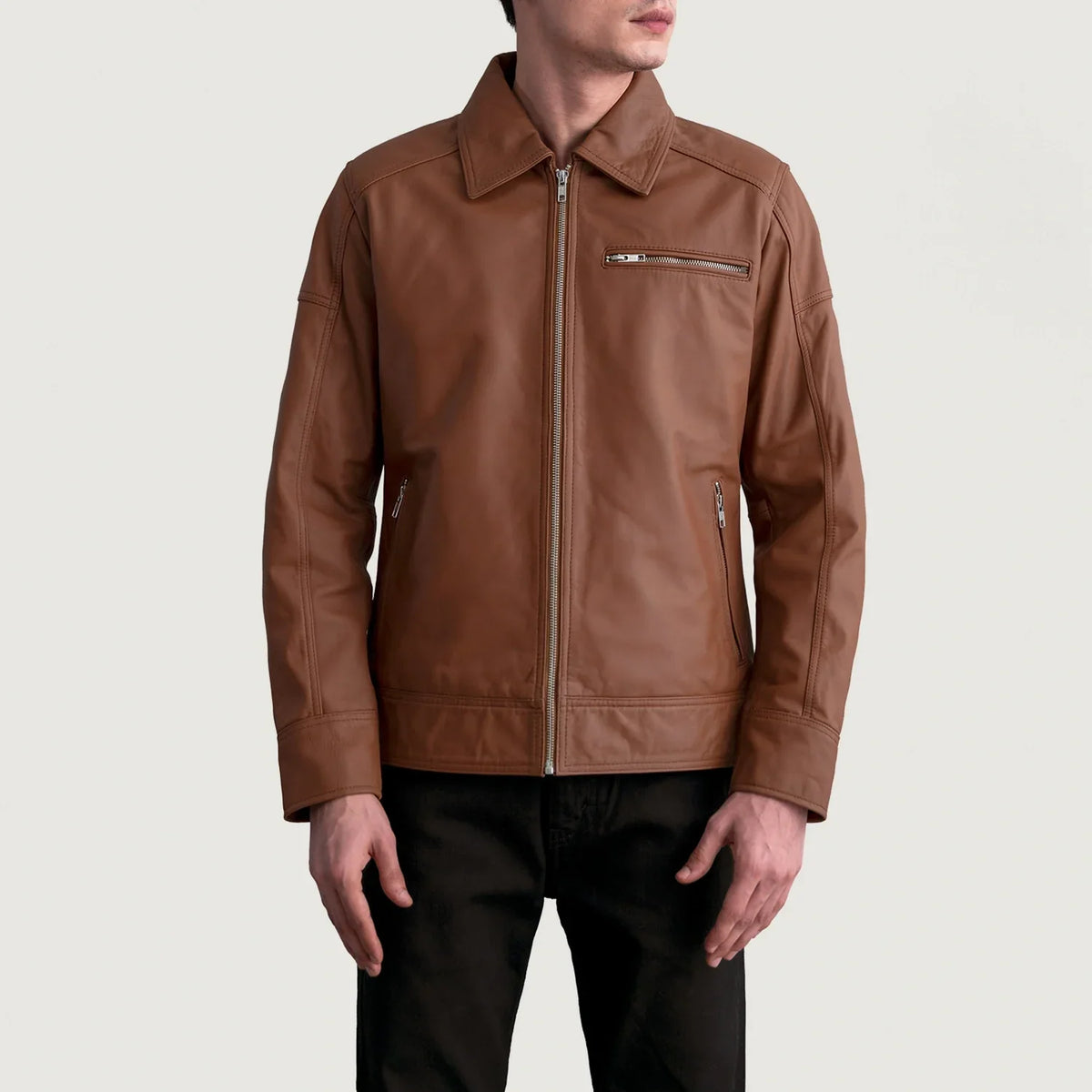 
Lavendard Jaqueta Biker de Couro para Homem – alternate product view 3