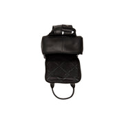 Solid Antique Brass Hardware &amp; Heavy-Duty Dual Zipper Detail on Bellary Full-Grain Leather Backpack para Mulher