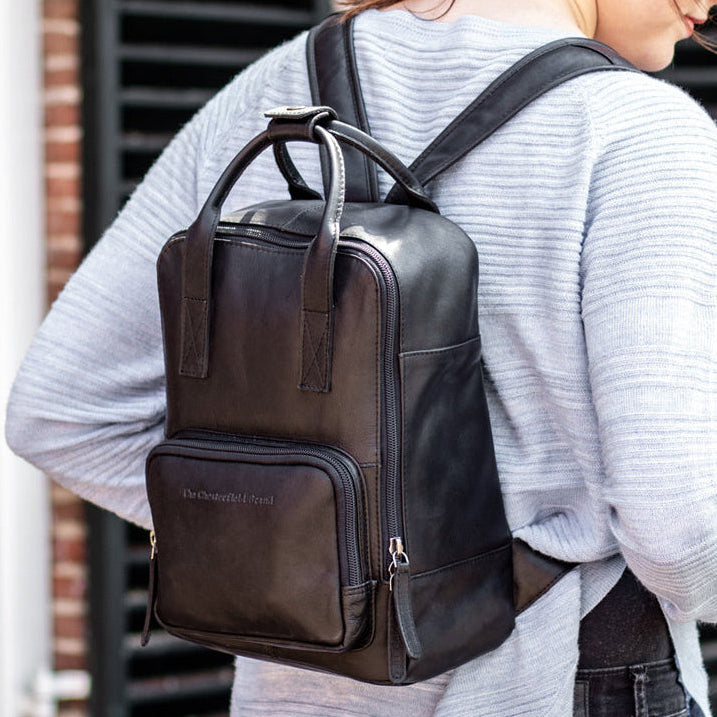 Bellary Full-Grain Leather Backpack para Mulher
