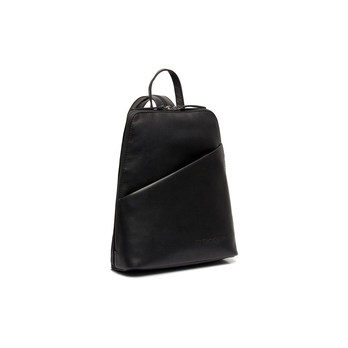 Claire Full-Grain Leather Backpack para Mulher in Classic 100% Full-Grain Leather - Full Exterior Front Profile View | Buy Online