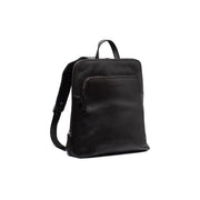 Fornella Full-Grain Leather Backpack para Mulher in Classic 100% Full-Grain Leather - Full Exterior Front Profile View | Buy Online