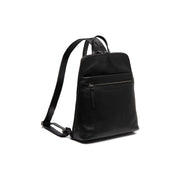 Linford Full-Grain Leather Backpack para Mulher in Classic 100% Full-Grain Leather - Full Exterior Front Profile View | Buy Online