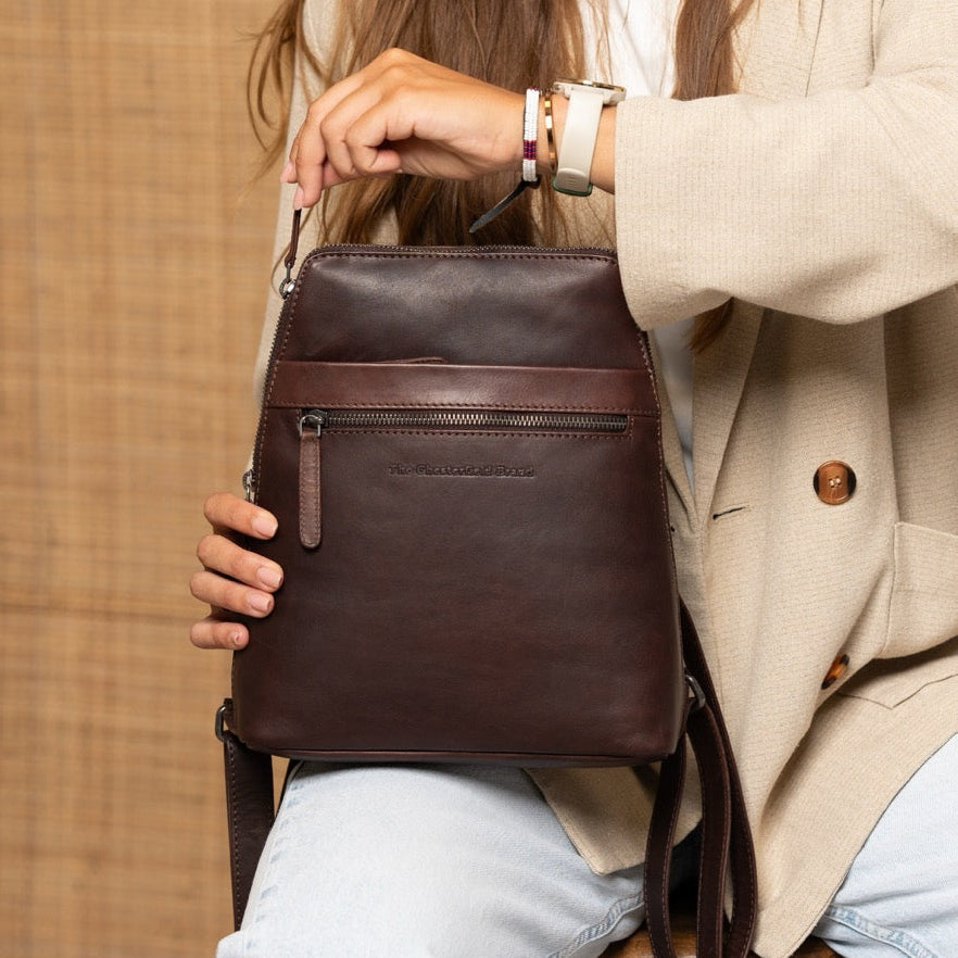 Linford Full-Grain Leather Backpack para Mulher – alternate product view 3