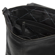Solid Antique Brass Hardware &amp; Heavy-Duty Dual Zipper Detail on Manchester Full-Grain Leather Backpack para Mulher