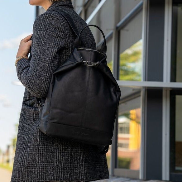 Manchester Full-Grain Leather Backpack para Mulher