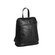 Naomi Full-Grain Leather Backpack para Mulher in Classic 100% Full-Grain Leather - Full Exterior Front Profile View | Buy Online