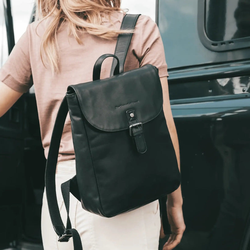 Vermont Full-Grain Leather Backpack para Mulher