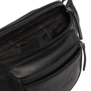 Solid Antique Brass Hardware &amp; Heavy-Duty Dual Zipper Detail on Jack Full-Grain Leather Belt Bag para Mulher