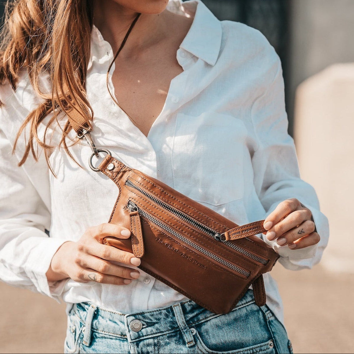 Toronto Full-Grain Leather Belt Bag para Mulher – alternate product view 2