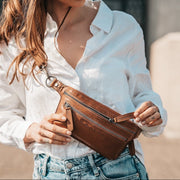 Toronto Full-Grain Leather Belt Bag para Mulher – alternate product view 2