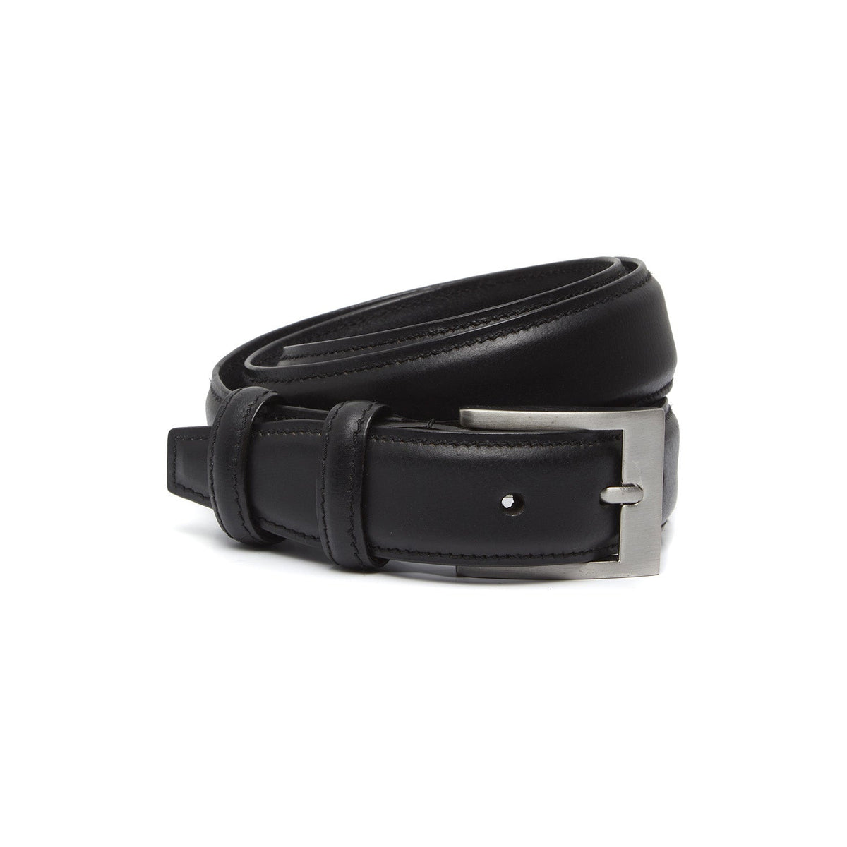 Elliot Full-Grain Leather Belt para Homem in Classic 100% Full-Grain Leather - Full Exterior Front Profile View | Buy Online