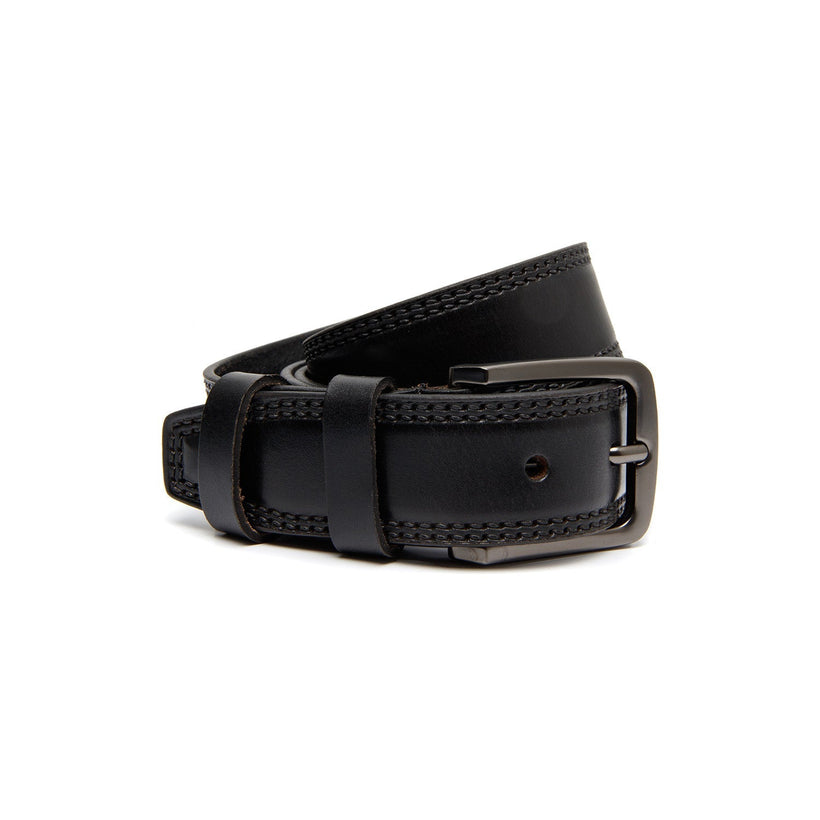 Manovo Full-Grain Leather Belt para Homem