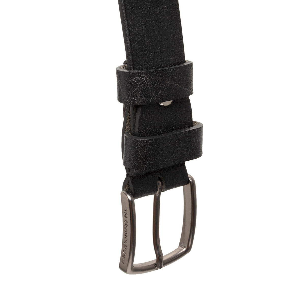 Morrison Full-Grain Leather Belt para Homem - Structured Side Profile Showing Gusset Depth &amp; Expansion Capacity