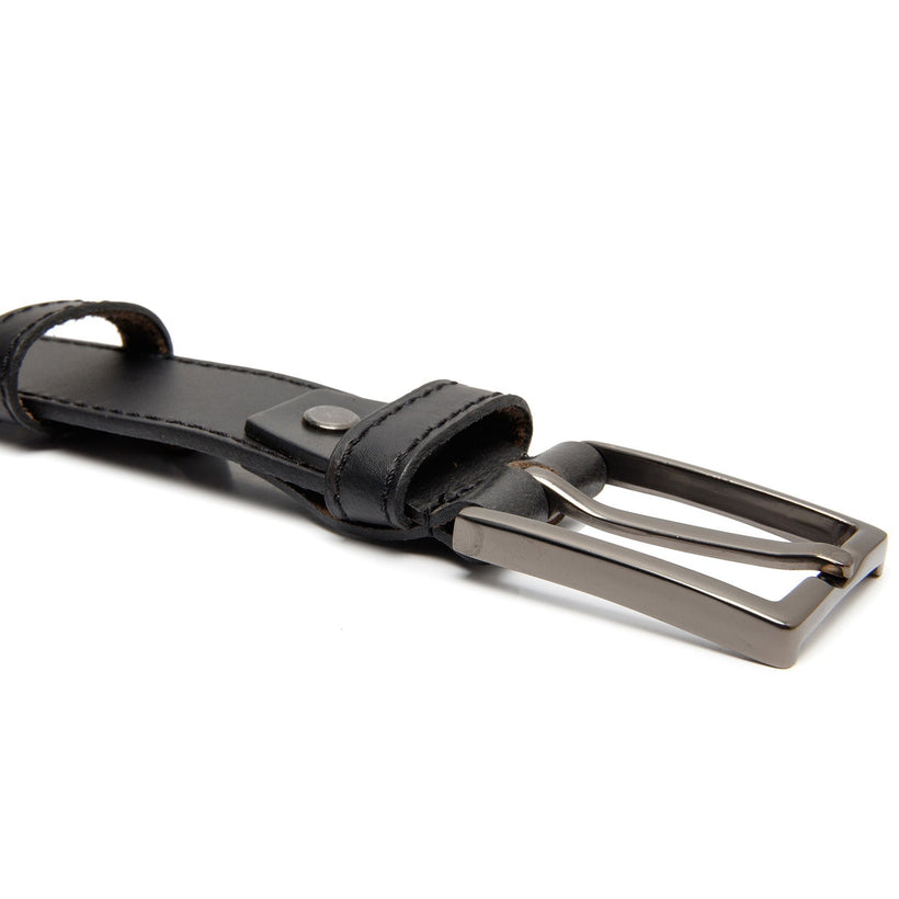 Castanho Claroaro Full-Grain Leather Belt para Homem