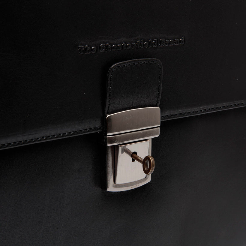 Salvatore Full-Grain Leather Briefcase para Homem