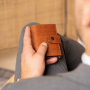 Barrea Full-Grain Leather Card Holder para Mulher – alternate product view 2