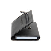 Solid Antique Brass Hardware &amp; Heavy-Duty Dual Zipper Detail on Gabriela Full-Grain Leather Card Holder para Mulher