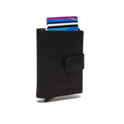 Hannover Full-Grain Leather Card Holder para Mulher in Classic 100% Full-Grain Leather - Full Exterior Front Profile View | Buy Online