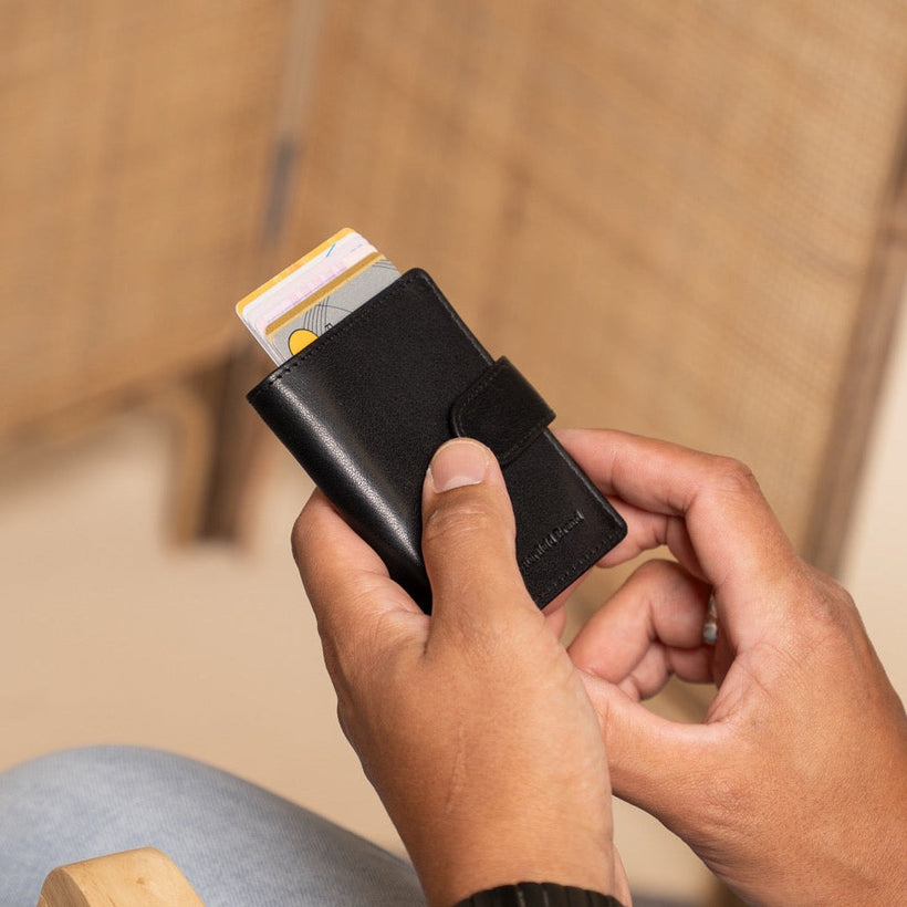 Hannover Full-Grain Leather Card Holder para Mulher