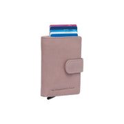 Kaunas Full-Grain Leather Card Holder para Mulher in Classic 100% Full-Grain Leather - Full Exterior Front Profile View | Buy Online