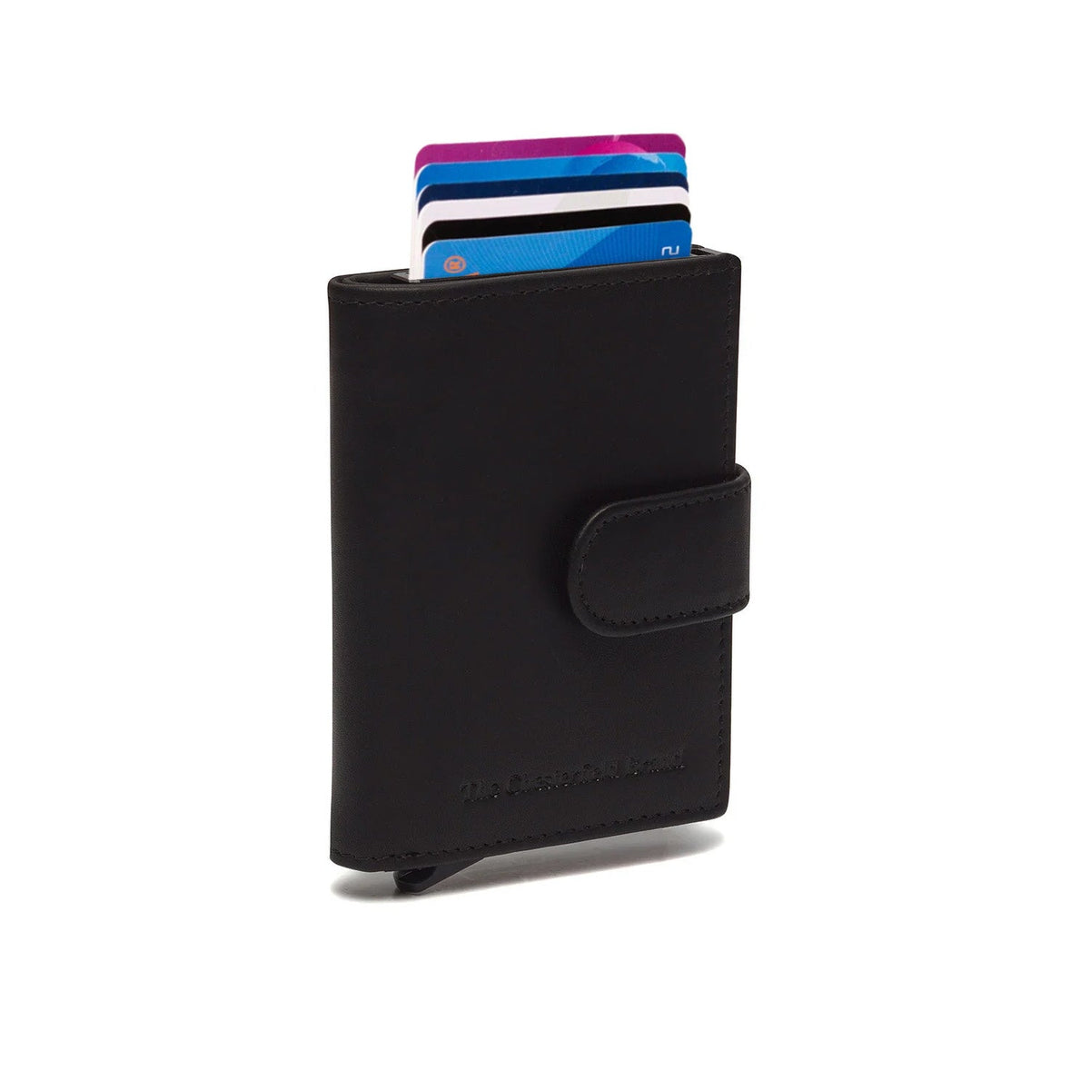Leipzig Full-Grain Leather Card Holder para Mulher in Classic 100% Full-Grain Leather - Full Exterior Front Profile View | Buy Online