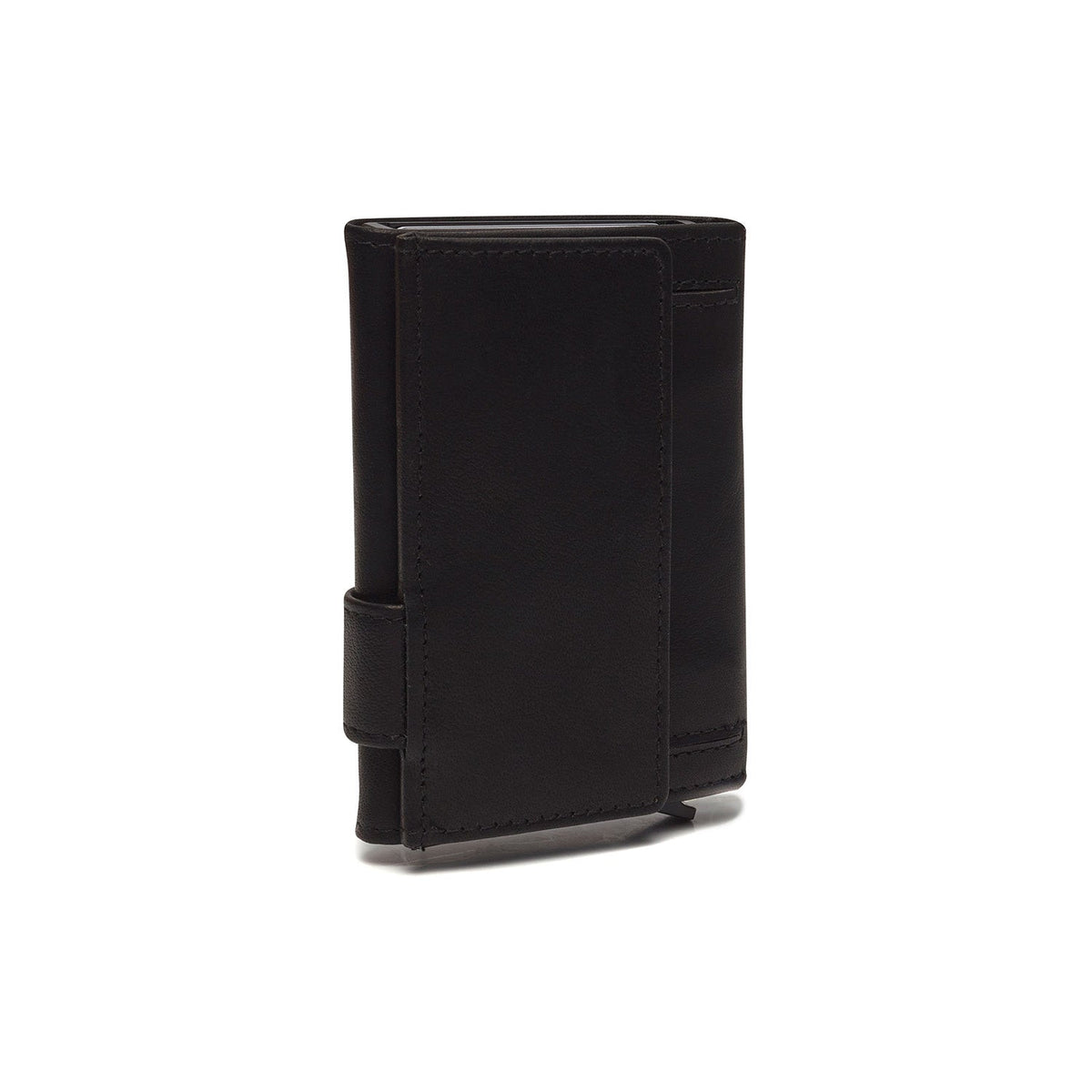 Solid Antique Brass Hardware &amp; Heavy-Duty Dual Zipper Detail on Mannheim Full-Grain Leather Card Holder para Mulher