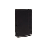 Solid Antique Brass Hardware &amp; Heavy-Duty Dual Zipper Detail on Mannheim Full-Grain Leather Card Holder para Mulher