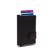 Mannheim Full-Grain Leather Card Holder para Mulher in Classic 100% Full-Grain Leather - Full Exterior Front Profile View | Buy Online