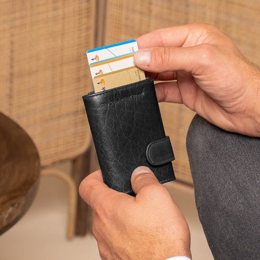Mannheim Full-Grain Leather Card Holder para Mulher