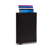 Paris Full-Grain Leather Card Holder para Mulher in Classic 100% Full-Grain Leather - Full Exterior Front Profile View | Buy Online
